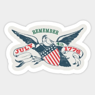 July 4th 1776 United States of America Sticker